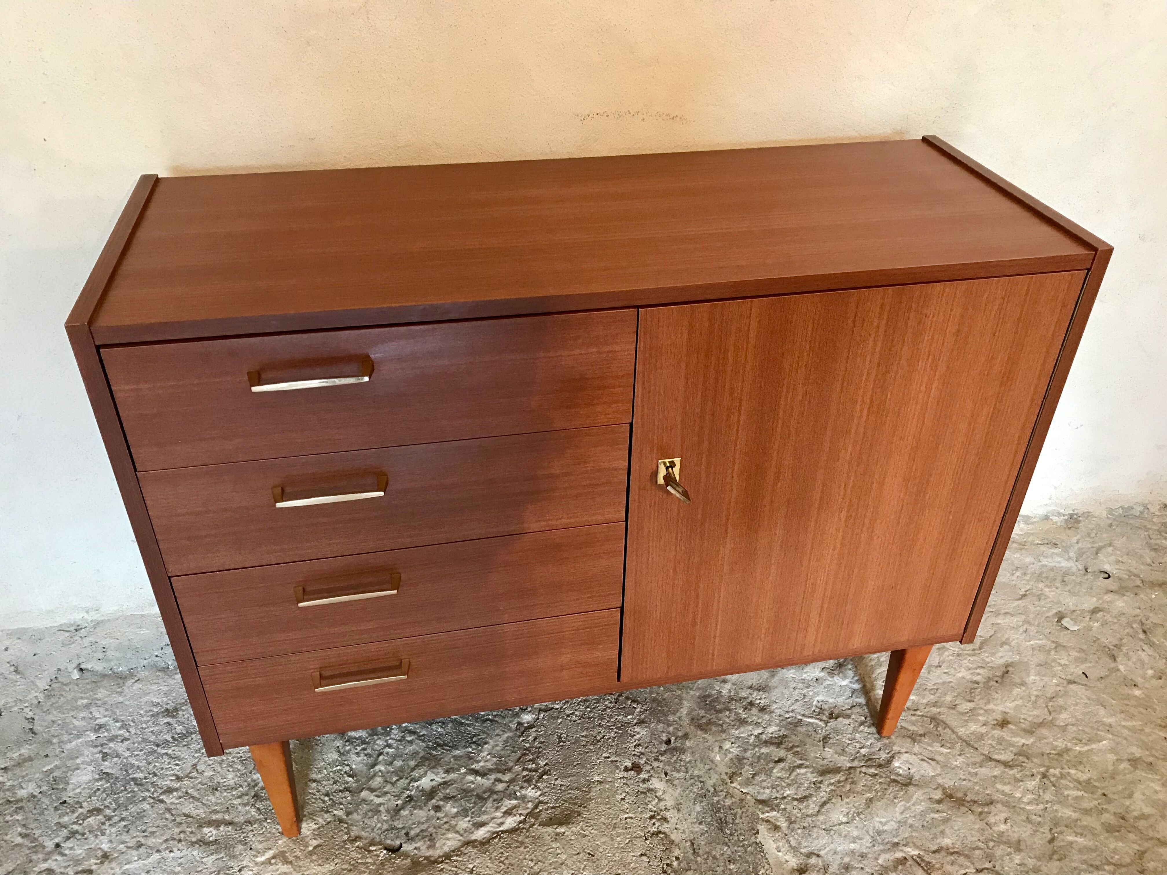 Buffet vintage storage cabinet formica