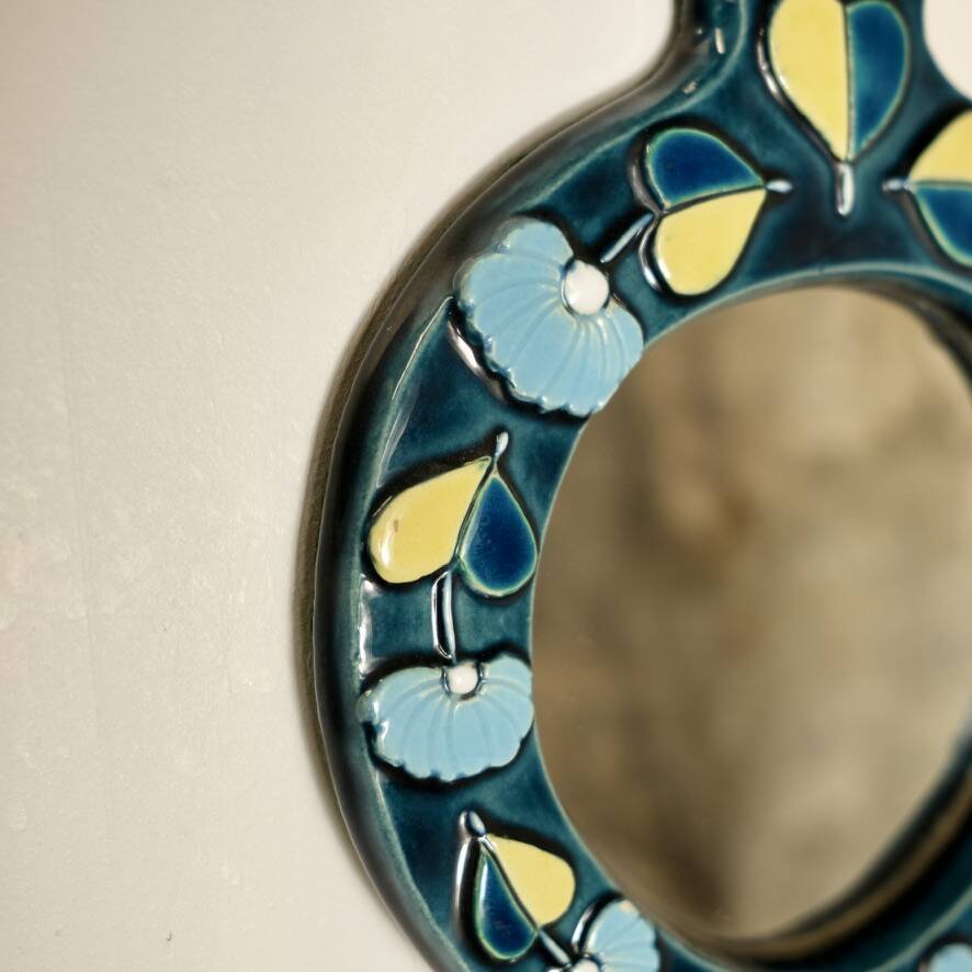 Ceramic mirror by Mithé Espelt, 1960s