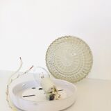 Round ceiling light in chiseled glass