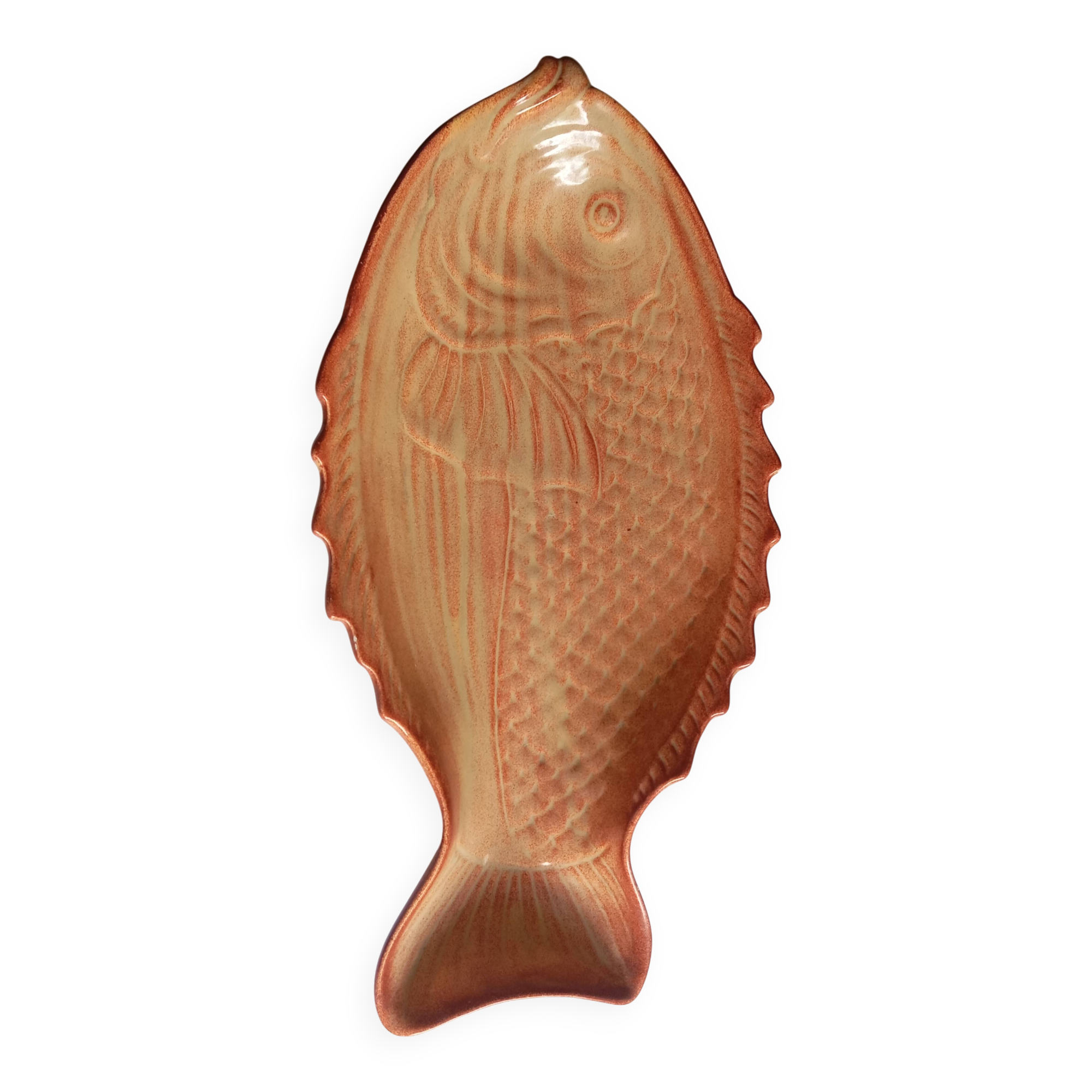 Vallauris earthenware fish dish