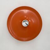 Honsel orange space age disc lamp , 1970s selected by Charlotte perriand