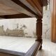 Solid walnut farmhouse castle table 1900 XXL