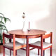 Vintage round dining table 1960s teak Lübke