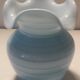 Glass vase blue and white breath