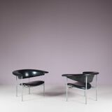1960s Pair of “Meander Gamma” Chairs by Rudolf Wolf for Gaasbeek & Van Tiel, Netherlands