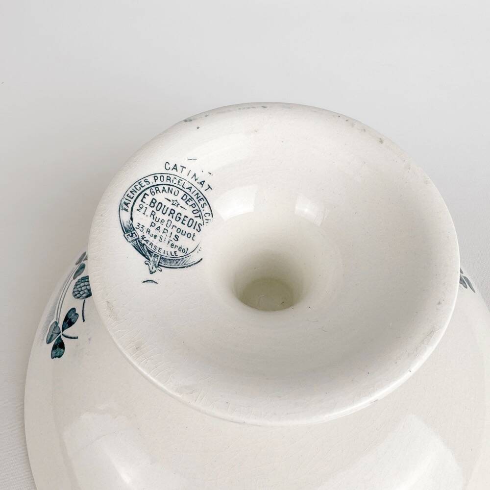 Compotier Terre de Fer Catinat Émile Bourgeois 19th Century