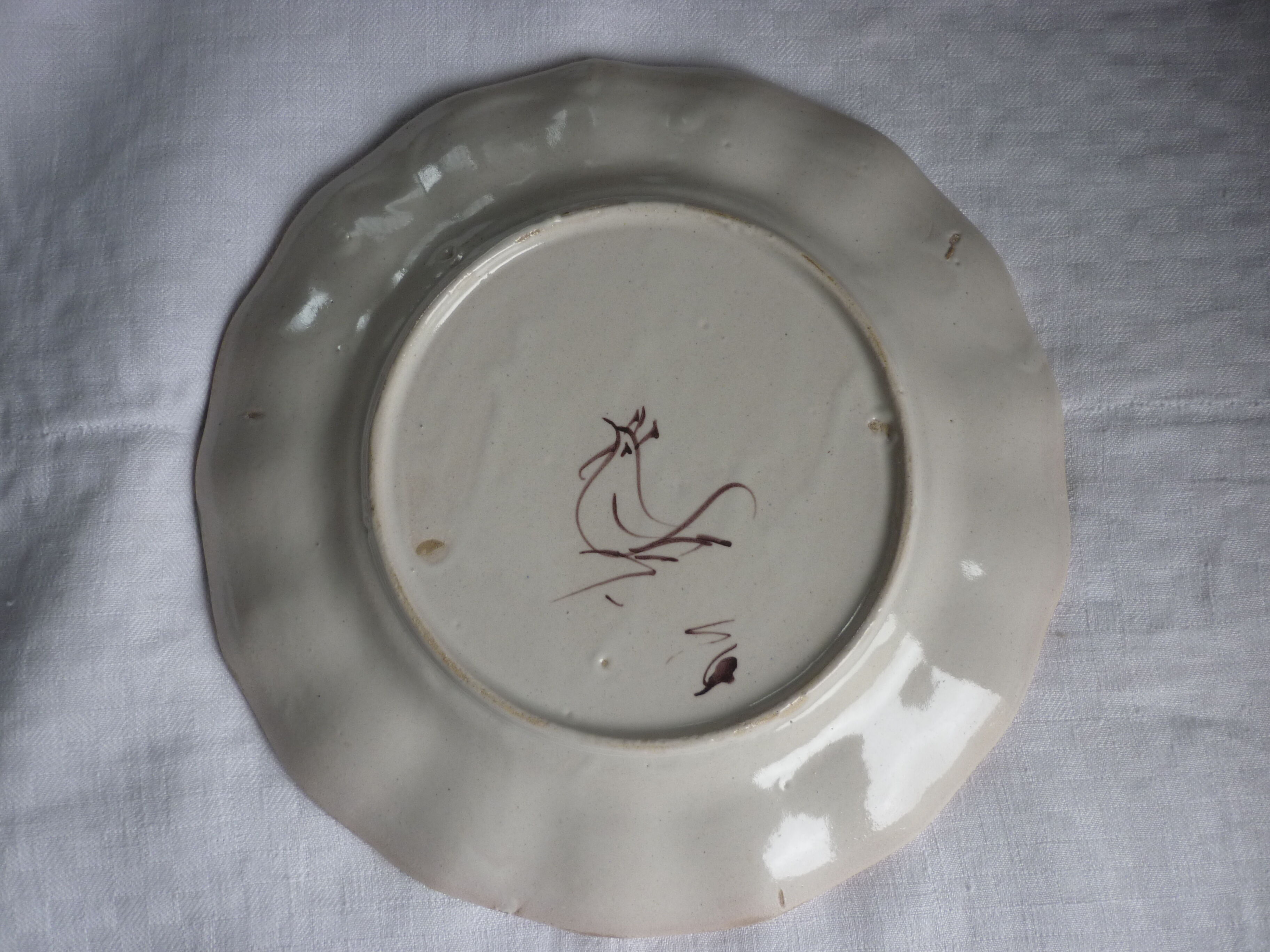 Italian decor floral faience plate