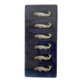 Silver metal fish knife holder
