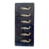 Porte couteau poissons en métal argenté