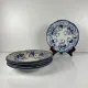 Set of 6 deep plates in ironstone "Flora" – Creil et Montereau, 19th century, blue