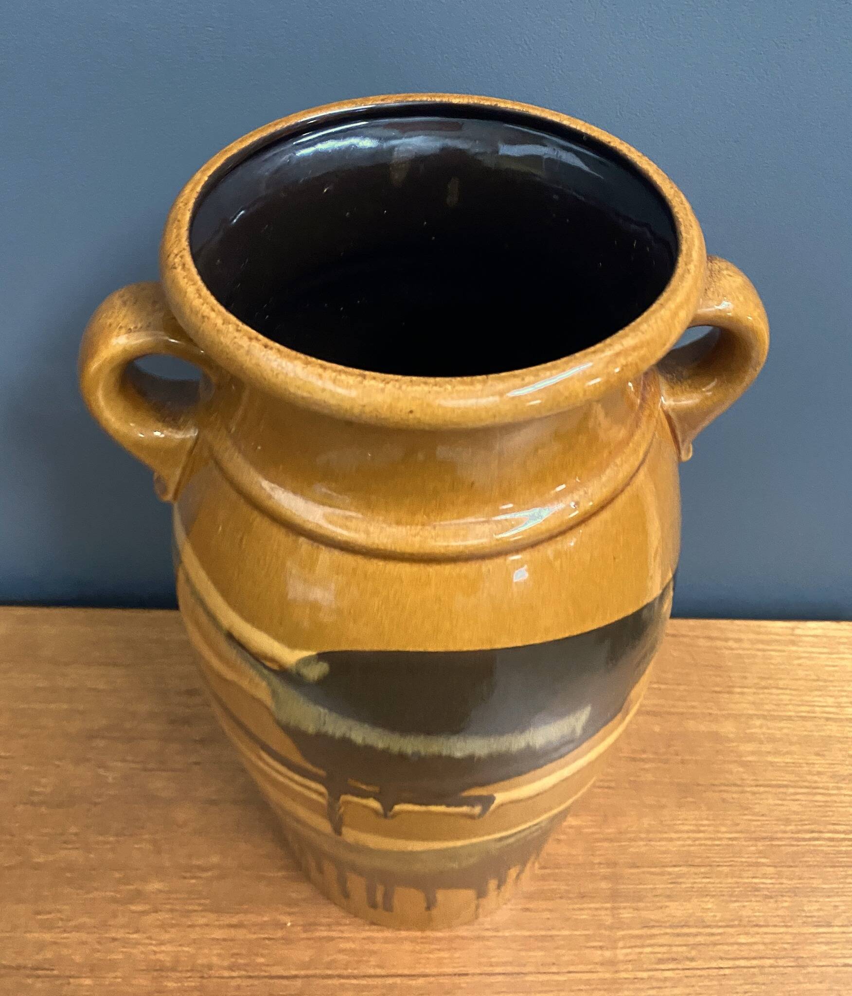 Xl Scheurich vase brown model 220-44 1970s
