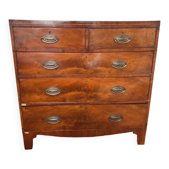 English chest of drawers XIX th in mahogany