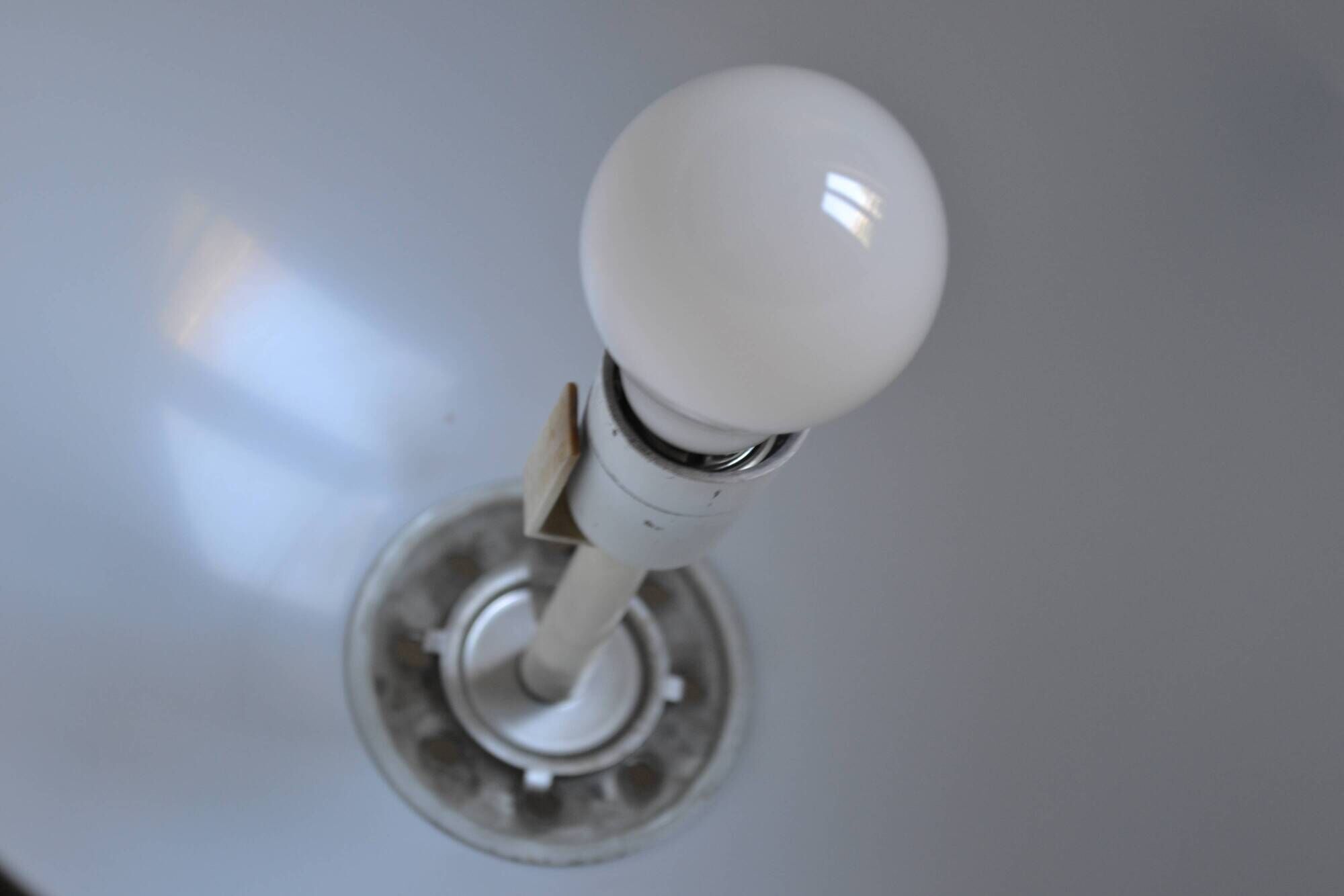 Brown gradient plastic pendant light 1970s
