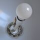 Brown gradient plastic pendant light 1970s