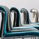 Set of 4 chairs toothpaste velvet 70s vintage