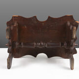 Tabouret rustique en bois, années 1880