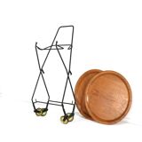 Trolley with loose round trays in the style of Jie Giantofte