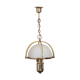 1970s goldenrod pendant with opaline glass