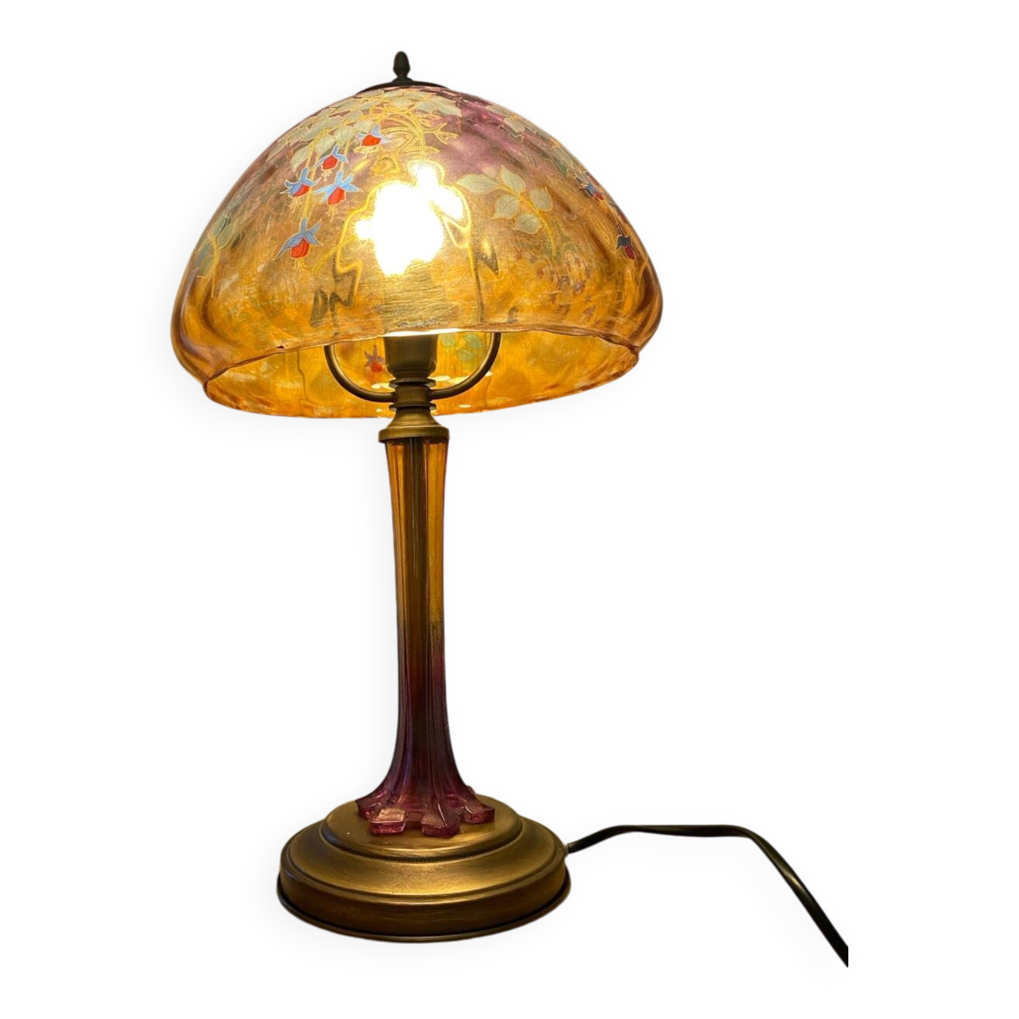 Art Nouveau style glass lamp