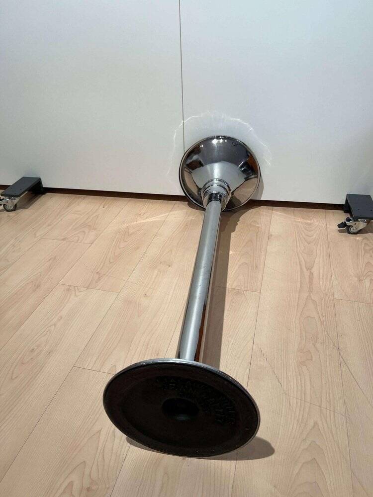 Art Deco Standing Ashtray in Polished and Chromed Metal, Switzerland, 1930