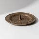 Vintage bronze candlestick from the 1960s, classic design, tray for medium to large candles.