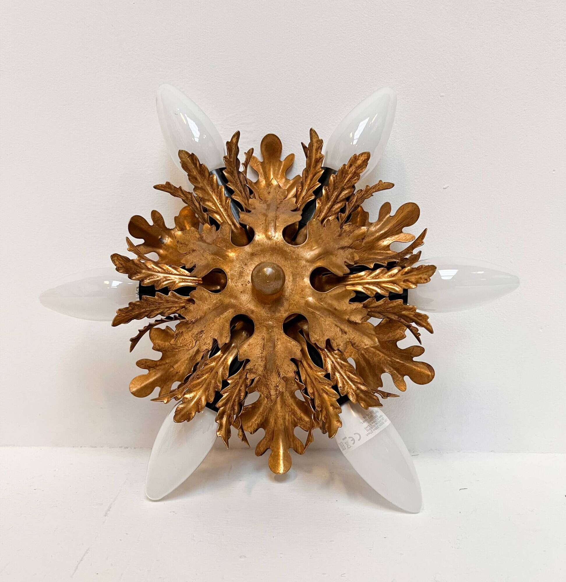 Florentine ceiling or wall lamp attributed to Banci Firenze, 1960s