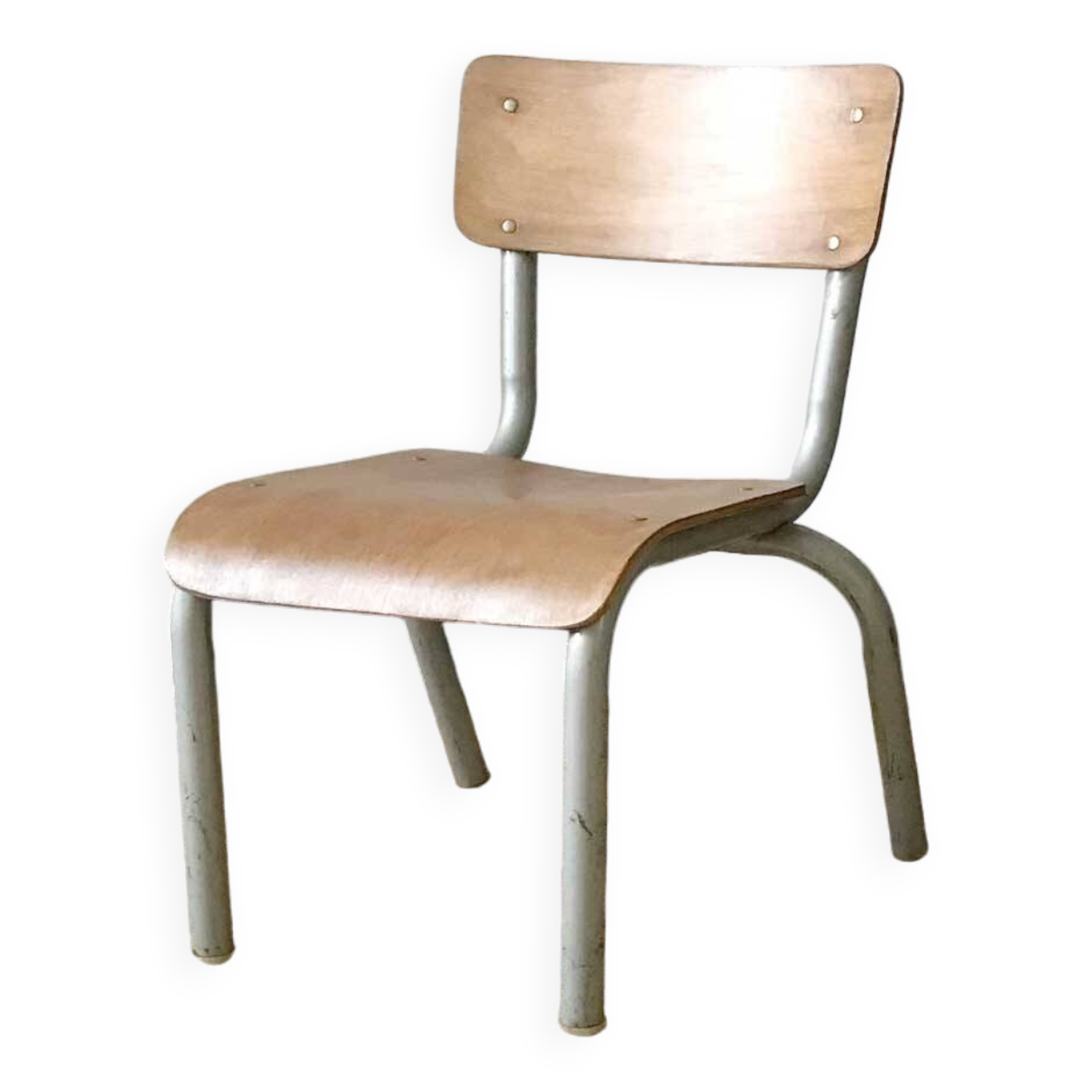 Old school chair in wood and metal