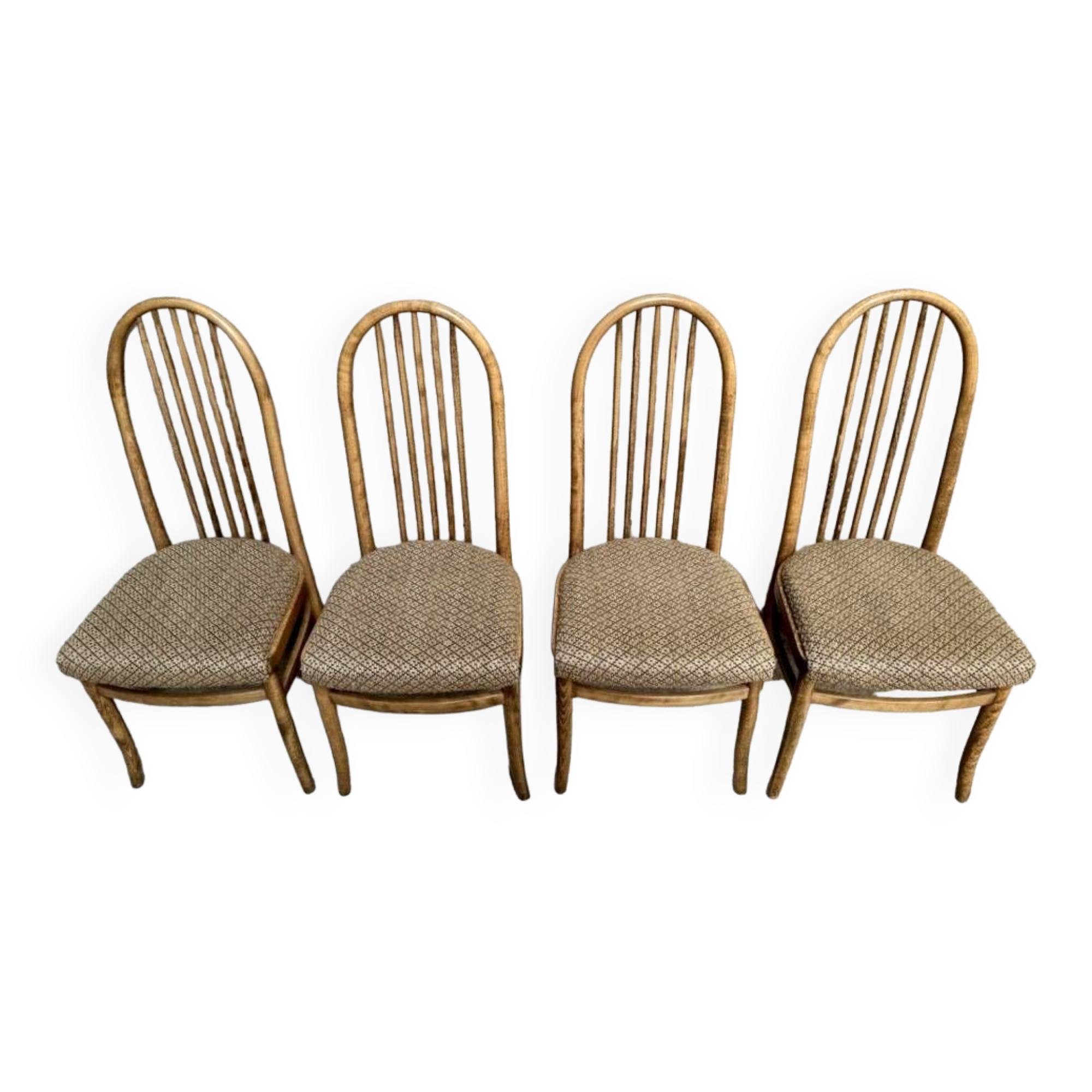 Series Set of 4 Baumann Eden Vintage chairs with fabric seat