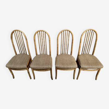 Série Lot de 4 chaises Baumann Eden Vintage assise tissu