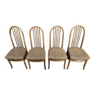 Series Set of 4 Baumann Eden Vintage chairs with fabric seat