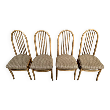 Series Set of 4 Baumann Eden Vintage chairs with fabric seat