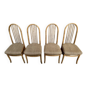 Série Lot de 4 chaises Baumann Eden Vintage assise tissu