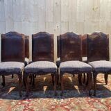 Set of 8 Louis XV style walnut chairs