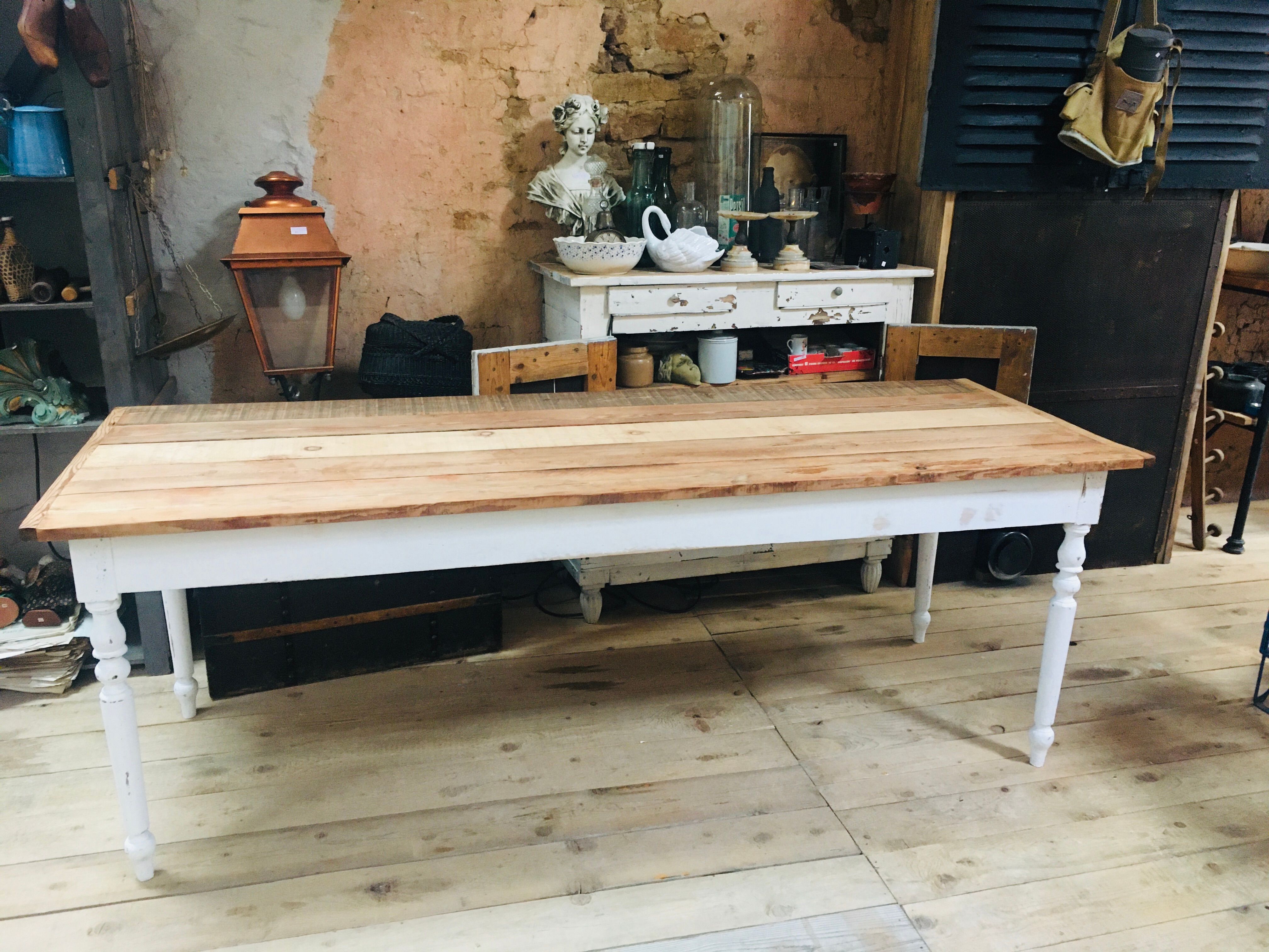 Large white fir country table 1930s