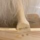 Wooden rocking horse and lambskin