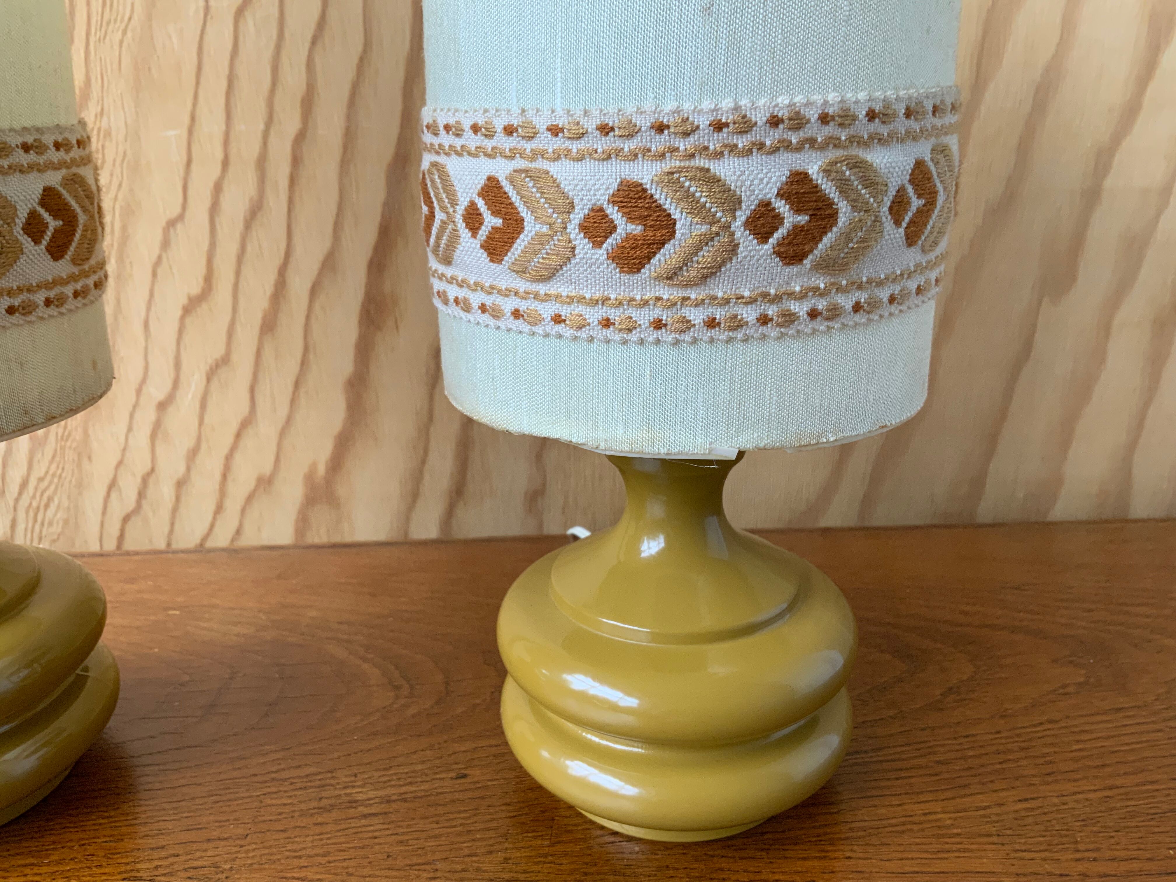 Pair of bedside lamps