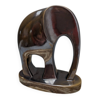 Glazed ceramic elephant