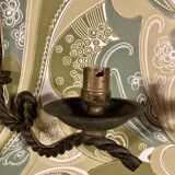 Paire d’appliques en fer forgé cordé