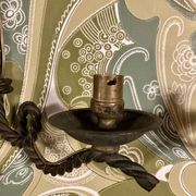 Paire d’appliques en fer forgé cordé