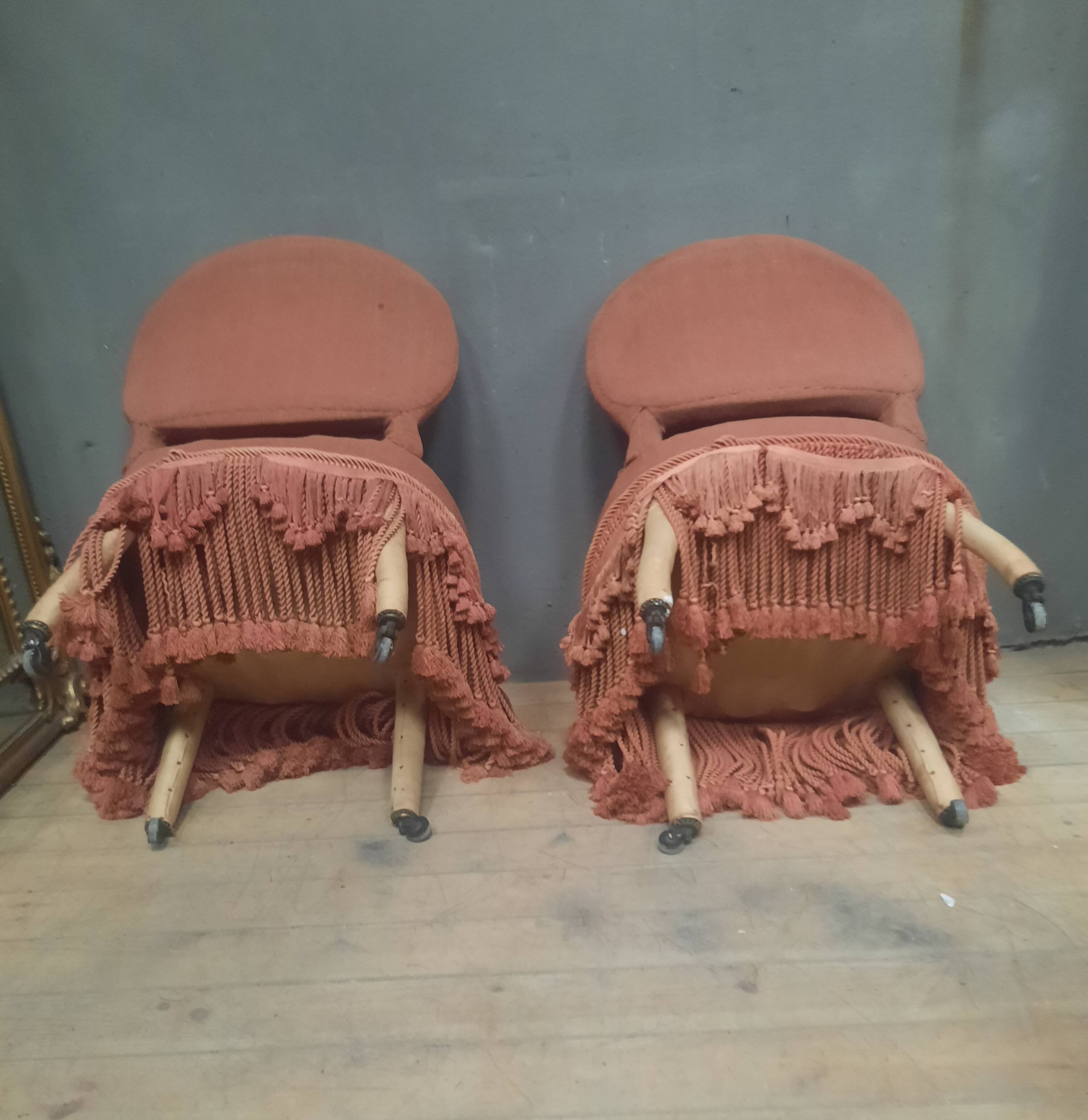 Paire de chaises "crapaud:" Napoléon III