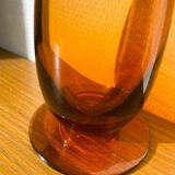Amber ewer / carafe from Portieux crystal factory