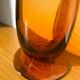 Amber ewer / carafe from Portieux crystal factory