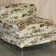 Pair of Custom Love Seat Howard Armchairs Mulberry Morning Gallop Velvet