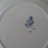 Flat plate Terre De Fer L G Sarreguemines ? blue décor