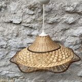 Vintage wicker pendant light
