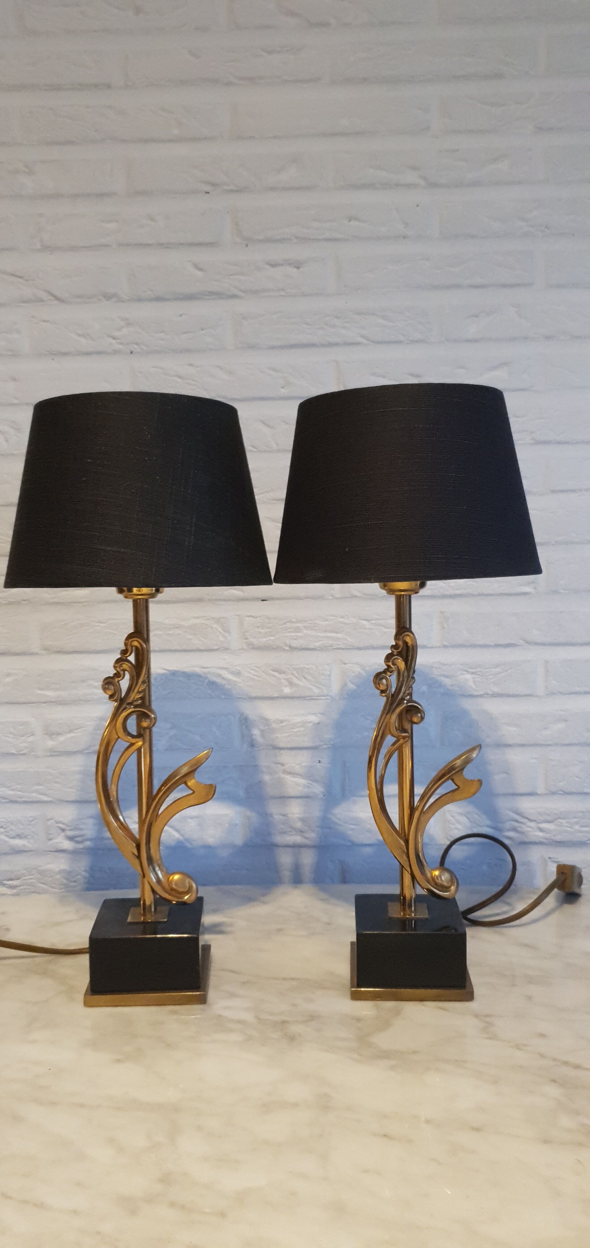Pair of Deknudt lamps