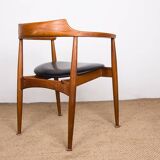 Office chair in elm and teak skai model ST 750 Arne Wahl Iversen 1960.