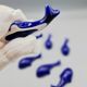 Set of 6 vintage blue porcelain whale knife rests.