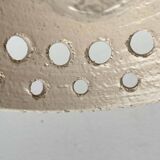 White ceramic pendant lamp in mid-century modern Danish style, 1960s.