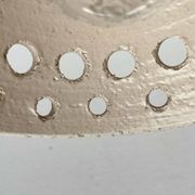 White ceramic pendant lamp in mid-century modern Danish style, 1960s.